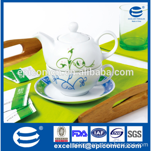 Hot sale custom personal porcelain tea pot and cup set
